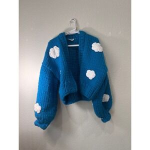 Myracle Handmade Chunky Knit Cloud Cardigan Open Front Oversize Sweater Womens M